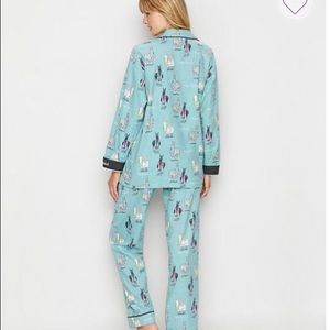 P.J. SALVAGE HAPPY LLAMAKAH FLANNEL PAJAMA SET